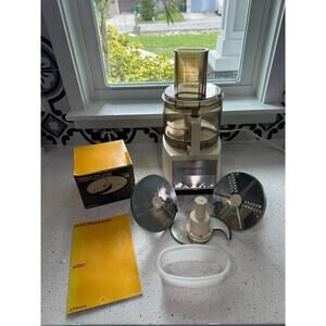 Vintage Food Processor Model 8320 JC Penney with Accessories & Manual - Works